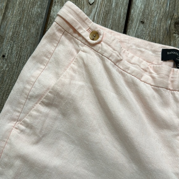 Banana republic Avery linen pants. Size 12. Blush color. - Picture 3 of 9